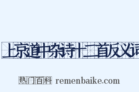 上京道中杂诗十二首反义词是什么意思的图片